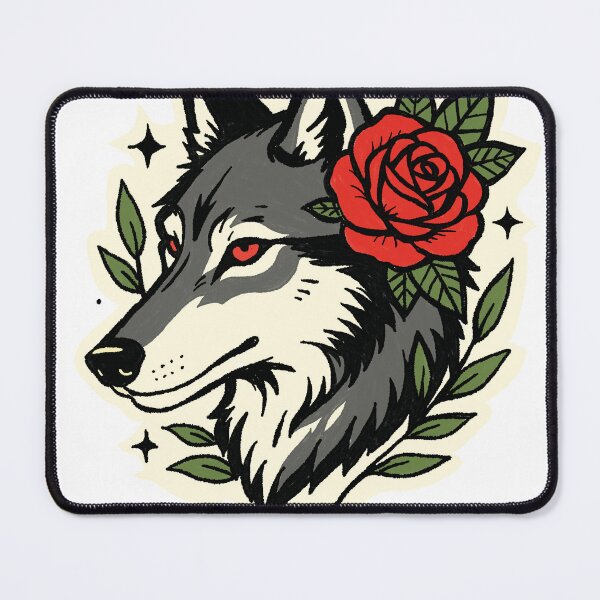 Item preview, Old School Wolf & Rose designed and sold by SugarCore.