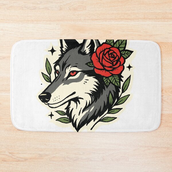Item preview, Old School Wolf & Rose designed and sold by SugarCore.