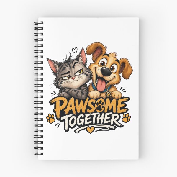 Item preview, Pawsome Together Cat & Dog Shirt | Funny Pet Lovers Cartoon Design Gift designed and sold by cats-dogs1.