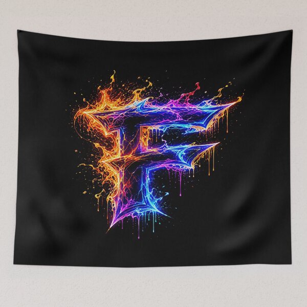 Item preview, Arcane Blaze Graffiti Letter F designed and sold by BlissBlvdShop.
