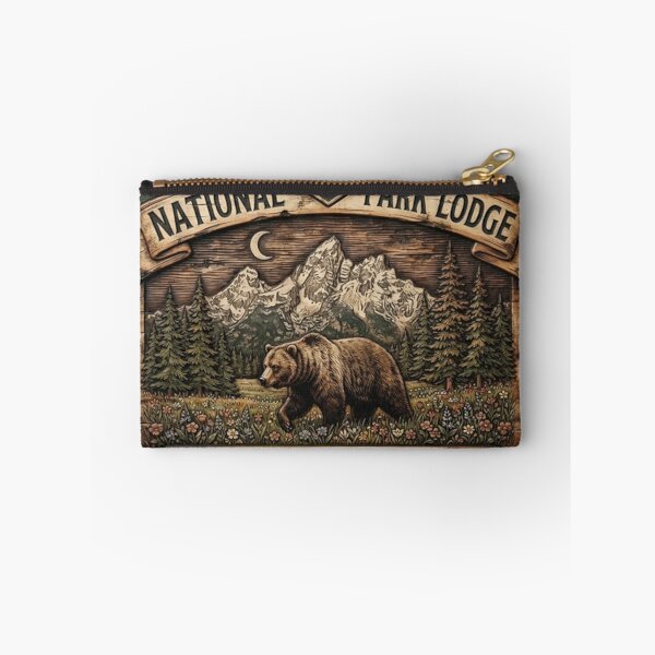 Item preview, National Park Lodge Bear and Mountain NRH designed and sold by Normandy Road Heritage.