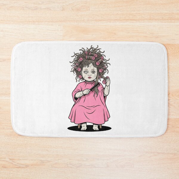 Item preview, Creepy Porcelain Doll Styling Hair With Curlers designed and sold by Rare By Hero.
