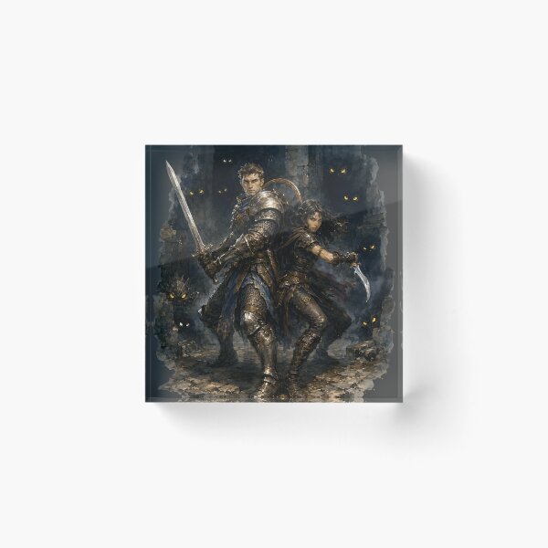 Item preview, Dungeon Ambush Warrior and Rogue Stand Together designed and sold by Neely Stewart.