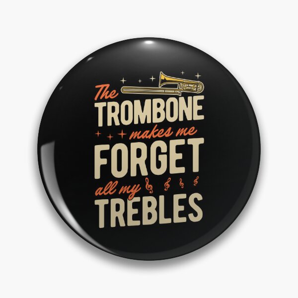 Item preview, The Trombone Makes Me Forget All My Trebles designed and sold by Rock Paper T-Shirts.