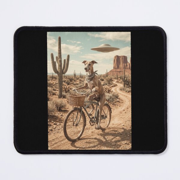 Item preview, Italian Greyhound Riding Bike Wild West Western UFO Dog Lover designed and sold by dian-rody-crest.