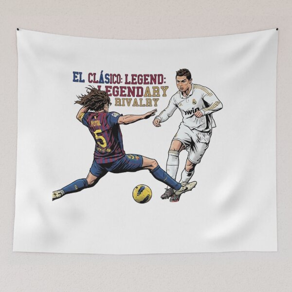 Item preview, El Clasico Cristiano Ronaldo vs Carles Puyol Legendary Rivalry Comic Book Art designed and sold by annaarthk.