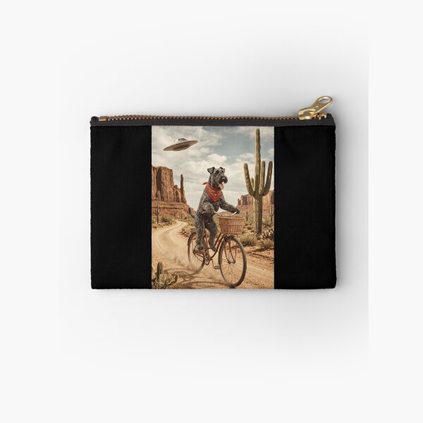 Item preview, Kerry Blue Terrier Riding Bike Wild West Western UFO Dog Lover designed and sold by dian-rody-crest.
