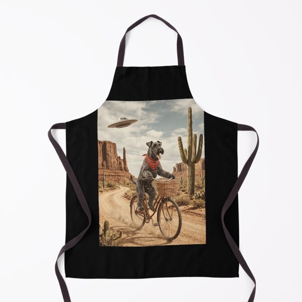 Item preview, Kerry Blue Terrier Riding Bike Wild West Western UFO Dog Lover designed and sold by dian-rody-crest.