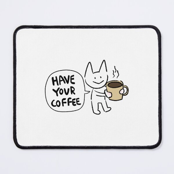 Item preview, Cute Coffee Cat Sticker – Kawaii Cat Drinking Coffee, Meow Moments designed and sold by lazydayz16.