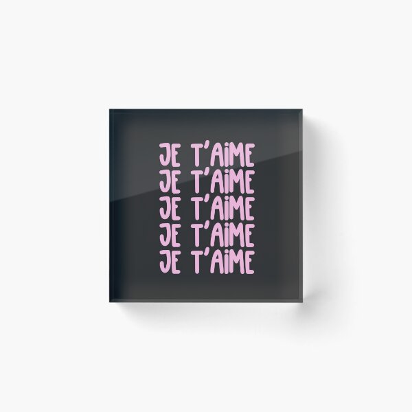 Artikelvorschau, Je T'aime Französisches Liebestypografie-Poster entworfen und verkauft von jianina-alondra.