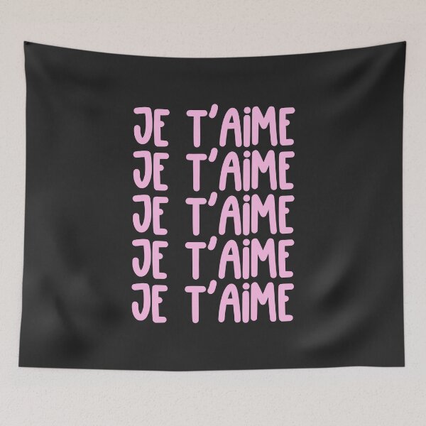 Item preview, Je T'aime French Love Typography Poster designed and sold by jianina-alondra.