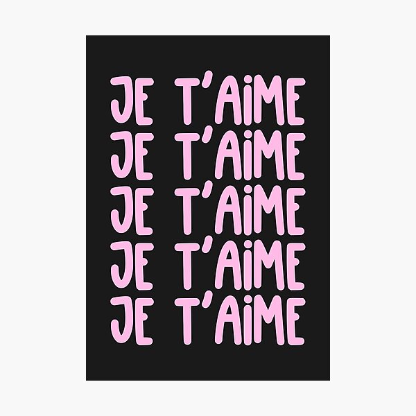 Item preview, Je T'aime French Love Typography Poster designed and sold by jianina-alondra.