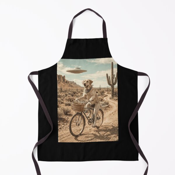 Item preview, Labrador Retriever Riding Bike Wild West Western UFO Dog Lover designed and sold by dian-rody-crest.