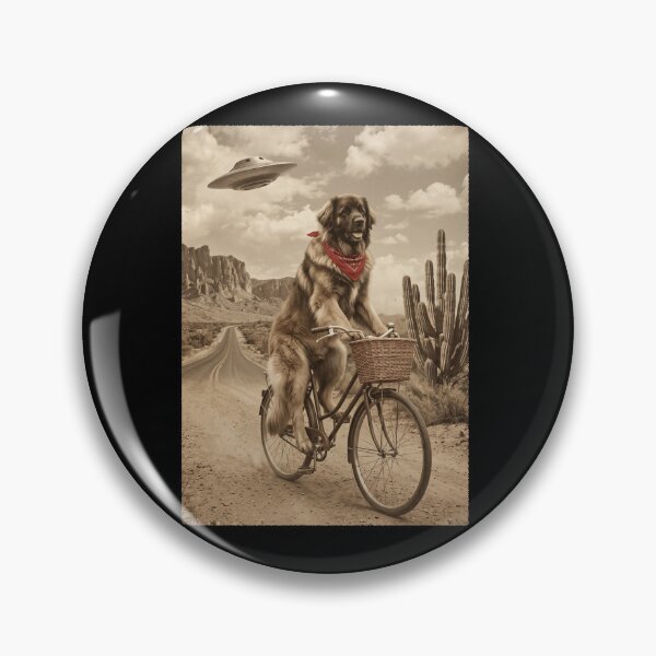 Item preview, Leonberger Riding Bike Wild West Western UFO Dog Lover designed and sold by dian-rody-crest.