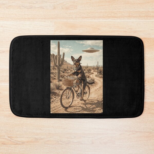 Item preview, Lancashire Heeler Riding Bike Wild West Western UFO Dog Lover designed and sold by dian-rody-crest.