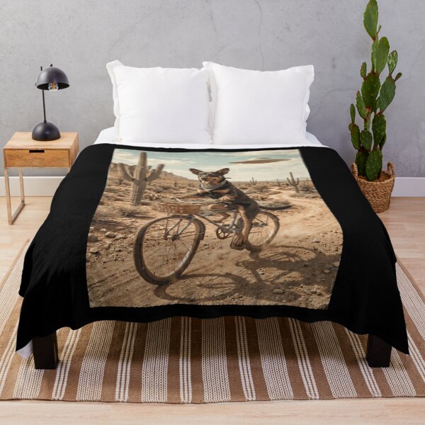 Item preview, Lancashire Heeler Riding Bike Wild West Western UFO Dog Lover designed and sold by dian-rody-crest.