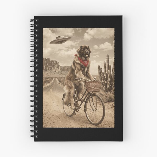 Item preview, Leonberger Riding Bike Wild West Western UFO Dog Lover designed and sold by dian-rody-crest.