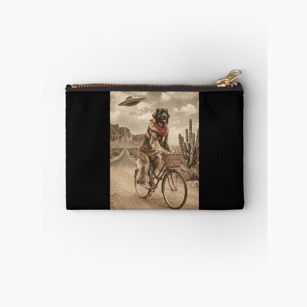 Item preview, Leonberger Riding Bike Wild West Western UFO Dog Lover designed and sold by dian-rody-crest.