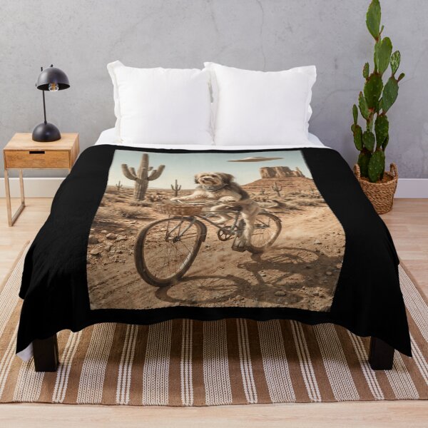 Item preview, Lowchen Riding Bike Wild West Western UFO Dog Lover designed and sold by dian-rody-crest.