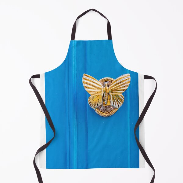Item preview, Golden Butterfly Door Knocker On Vibrant Blue Door Decorative Home Entrance Accent designed and sold by Nmallia.