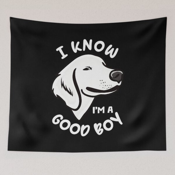 Item preview, Golden Retriever I Know I'm A Good Boy Dog Art designed and sold by Dmo3HarkoArt.