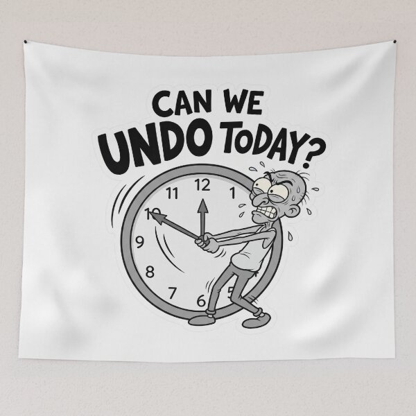 Item preview, Can We Undo Today Funny Work Humor designed and sold by CreativeArtisanPrints Shop.