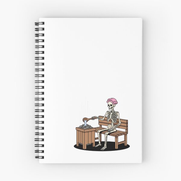 Item preview, Skeleton Relaxing In Sauna With Hot Stones designed and sold by Rare By Hero.