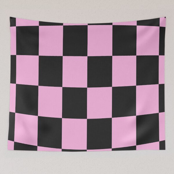 Item preview, Pink Black Wavy Checkerboard Pattern designed and sold by jianina-alondra.
