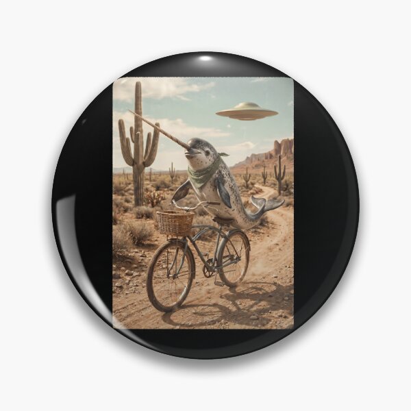 Item preview, Narwhal Riding Bike Wild West Western UFO Animal Lover designed and sold by dian-rody-crest.