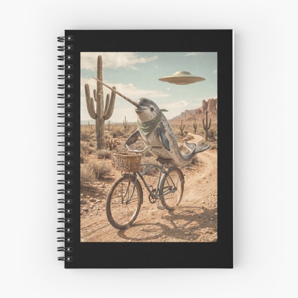 Artikelvorschau, Narwal fährt Fahrrad Wilder Westen Western UFO Tierliebhaber entworfen und verkauft von dian-rody-crest.