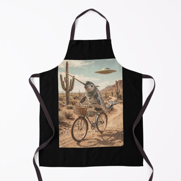 Item preview, Narwhal Riding Bike Wild West Western UFO Animal Lover designed and sold by dian-rody-crest.