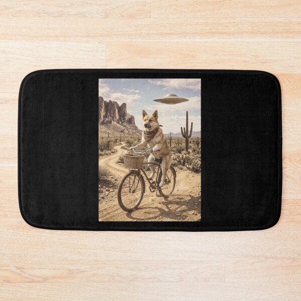 Item preview, Norwegian Buhund Riding Bike Wild West Western UFO Dog Lover designed and sold by dian-rody-crest.