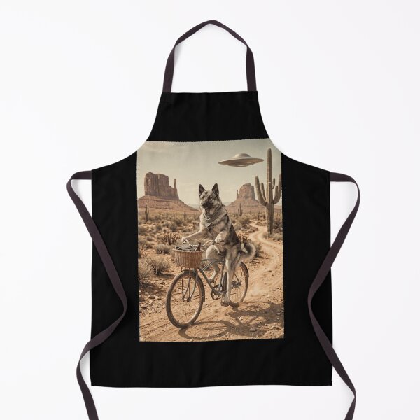 Item preview, Norwegian Elkhound Riding Bike Wild West Western UFO Dog Lover designed and sold by dian-rody-crest.