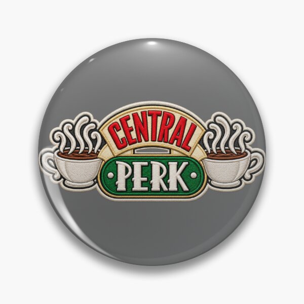 Aperçu de l'œuvre Central Perk Cafe Friends Serie TV Logo broderie créée et vendue par killem667.