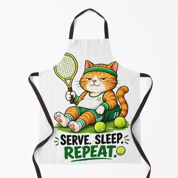 Item preview, Serve Sleep Repeat Funny Tennis Cat T-Shirt – Orange Cat Tennis Player | Tennis Lover Gift | Funny Sports Cat Graphic Tee designed and sold by TeehMeow.
