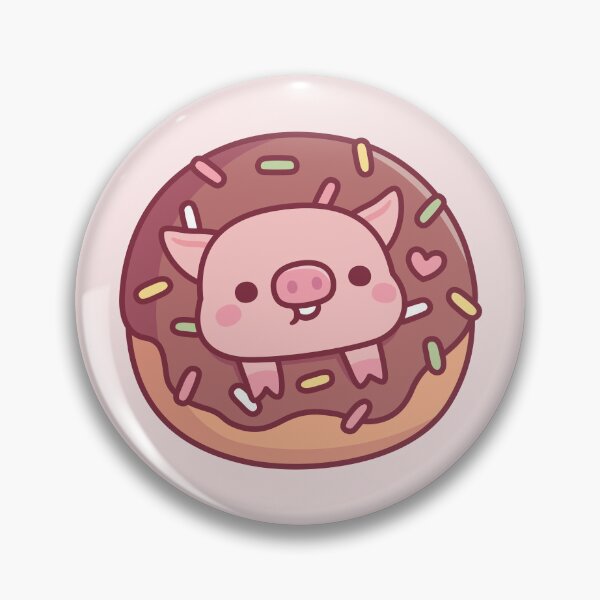 Item preview, Cute Pig In Chocolate Donut With Sprinkles designed and sold by rustydoodle.