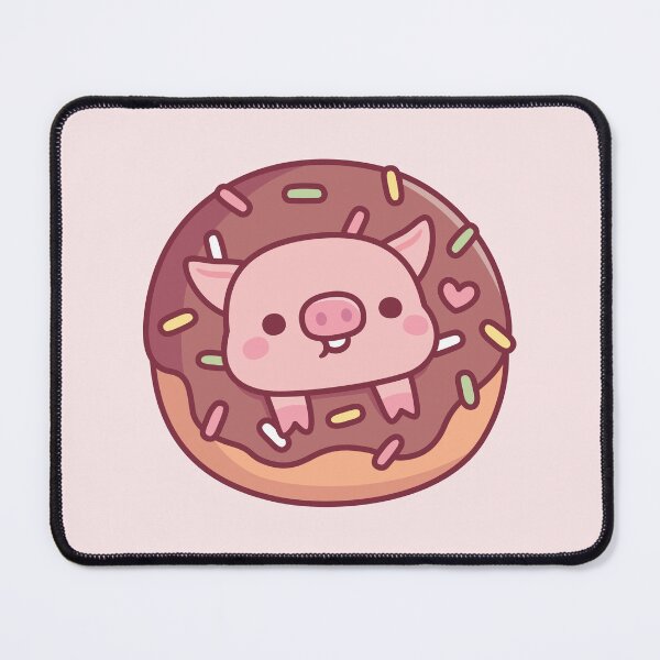 Item preview, Cute Pig In Chocolate Donut With Sprinkles designed and sold by rustydoodle.
