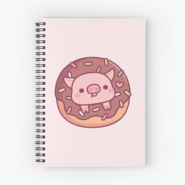 Item preview, Lindo cerdito en una rosquilla de chocolate con chispas de colores designed and sold by rustydoodle.