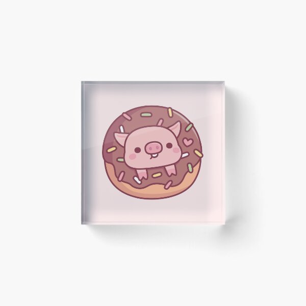 Item preview, Cute Pig In Chocolate Donut With Sprinkles designed and sold by rustydoodle.