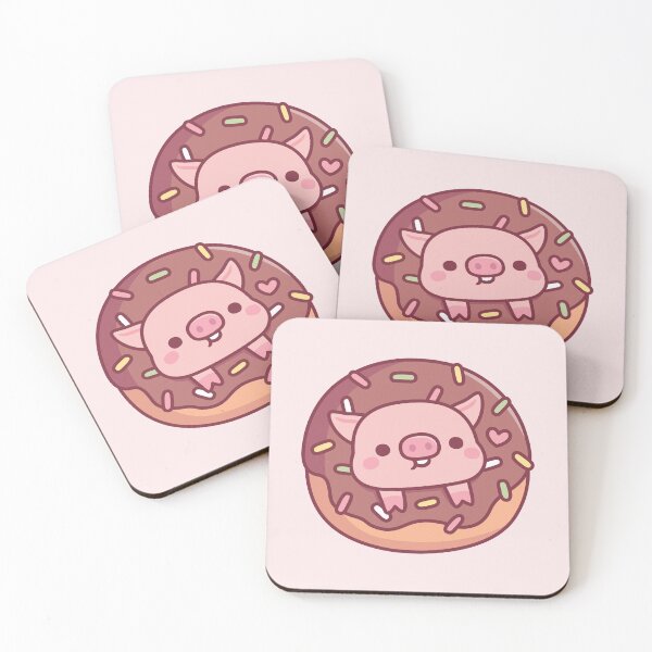Item preview, Cute Pig In Chocolate Donut With Sprinkles designed and sold by rustydoodle.