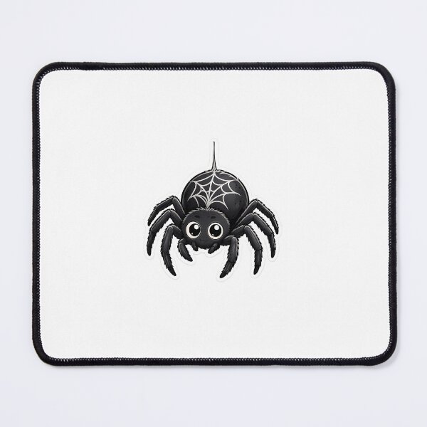Item preview, Cute Spider Sticker | Kawaii Black Spider with Web designed and sold by Ricomin.
