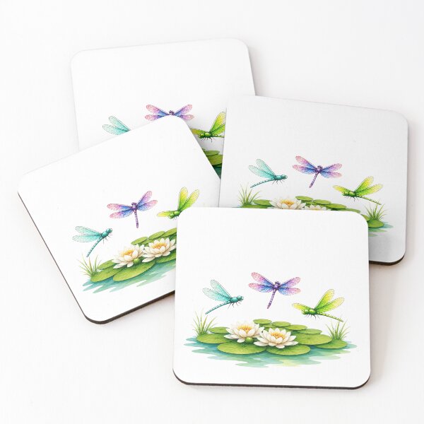 Item preview, Three Dragonflies Over a Water Lily Pond designed and sold by Penbrook Farms.