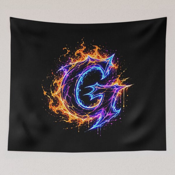 Item preview, Arcane Blaze Graffiti Letter G designed and sold by BlissBlvdShop.