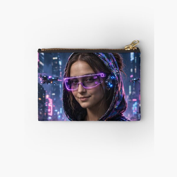 Item preview, Cyberpunk Mona Lisa Futuristic Holographic Art designed and sold by Surviving Monday Club.