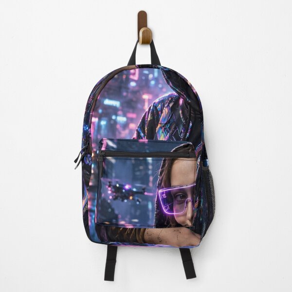 Item preview, Cyberpunk Mona Lisa Futuristic Holographic Art designed and sold by Surviving Monday Club.