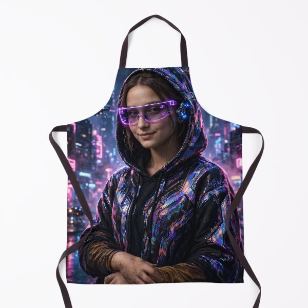 Item preview, Cyberpunk Mona Lisa Futuristic Holographic Art designed and sold by Surviving Monday Club.