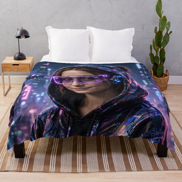 Item preview, Cyberpunk Mona Lisa Futuristic Holographic Art designed and sold by Surviving Monday Club.