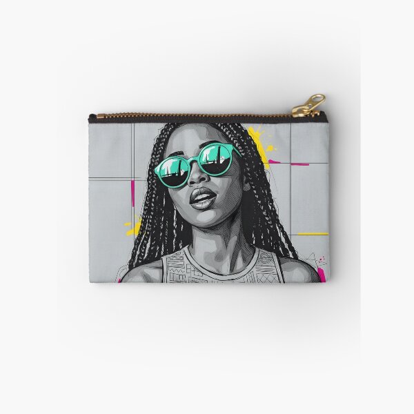 Item preview, Melanin Beauty in Teal Sunglasses designed and sold by ArtFrameStudio.