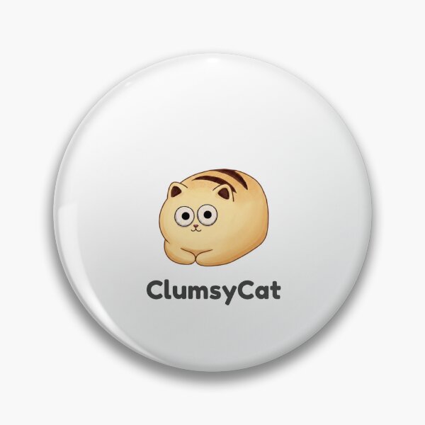 Item preview, Clumsy Cat Funny Googly Eyes Cute Loafing Kitty Cartoon designed and sold by ClumsyStudio.