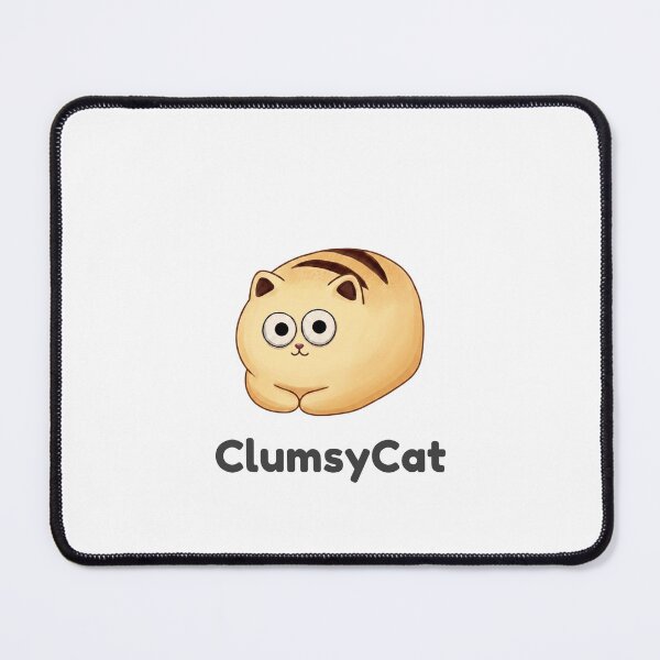 Item preview, Clumsy Cat Funny Googly Eyes Cute Loafing Kitty Cartoon designed and sold by ClumsyStudio.